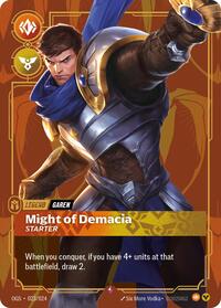 RiftboundOriginsProvingGrounds : Garen - Might of Demacia (Starter) - 023/024 - Normal - Rare - Legend