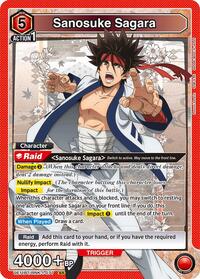 Rurouni Kenshin : Sanosuke Sagara (077) - Red - (Super Rare)