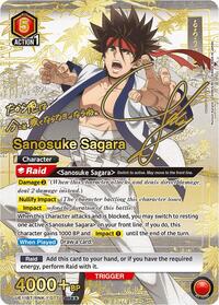 Rurouni Kenshin : Sanosuke Sagara (077) (SR**) - Red - (Super Rare 2-Star)