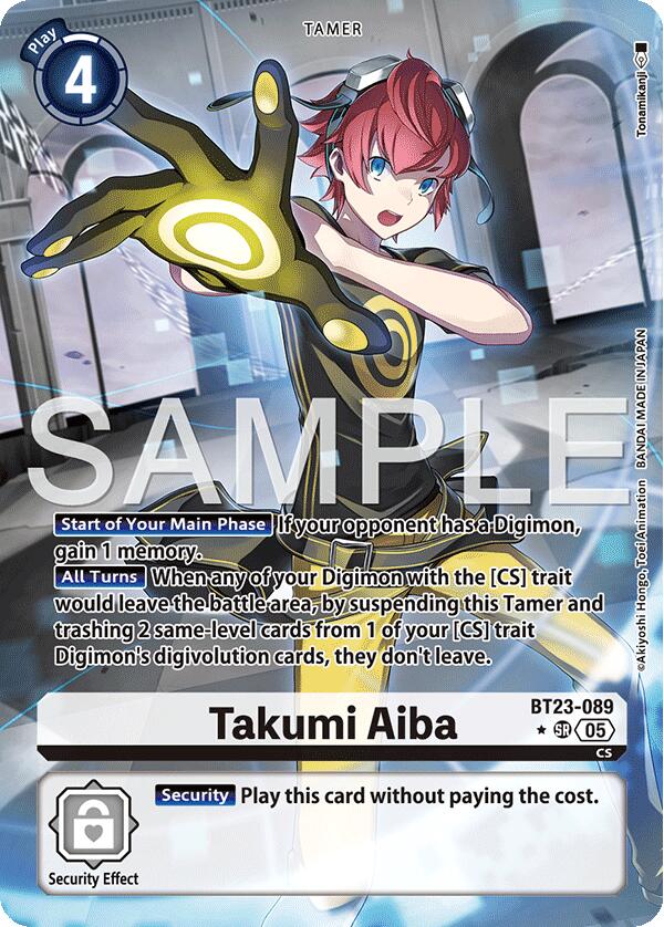 Takumi Aiba [BT23-089] (Alternate Art) [Hackers' Slumber]