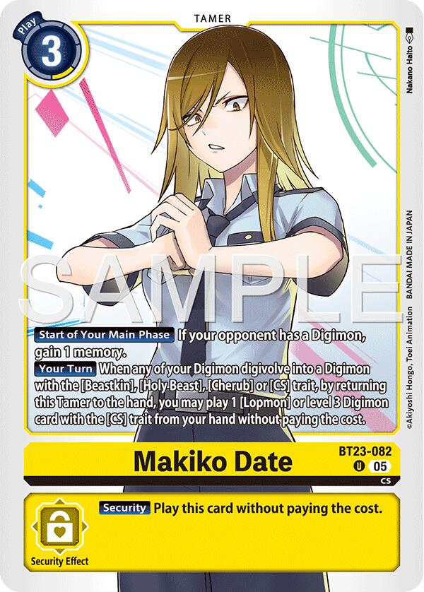 Makiko Date [BT23-082] [Hackers' Slumber]