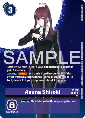 Asuna Shiroki [P-212] (Hacker's Slumber Box Promotion Pack) [Promotional Cards]