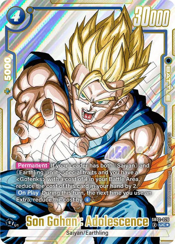 Son Gohan : Adolescence (Alternate Art) [Manga Booster 02]
