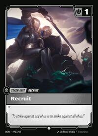Origins : Recruit (271) // Buff - 271/298 - Normal - Common - Unit;Token