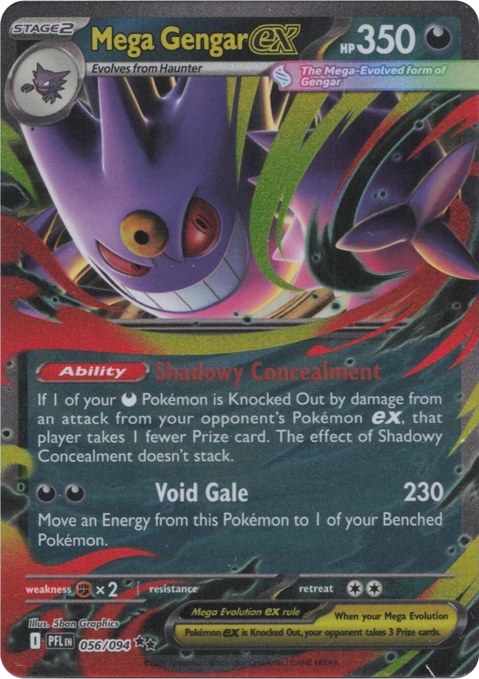 Mega Gengar ex (056/094) [Mega Evolution: Phantasmal Flames]
