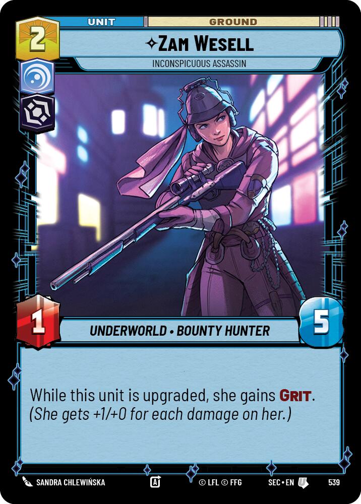 Zam Wesell - Inconspicuous Assassin (Foil) (539) (539) [Secrets of Power]