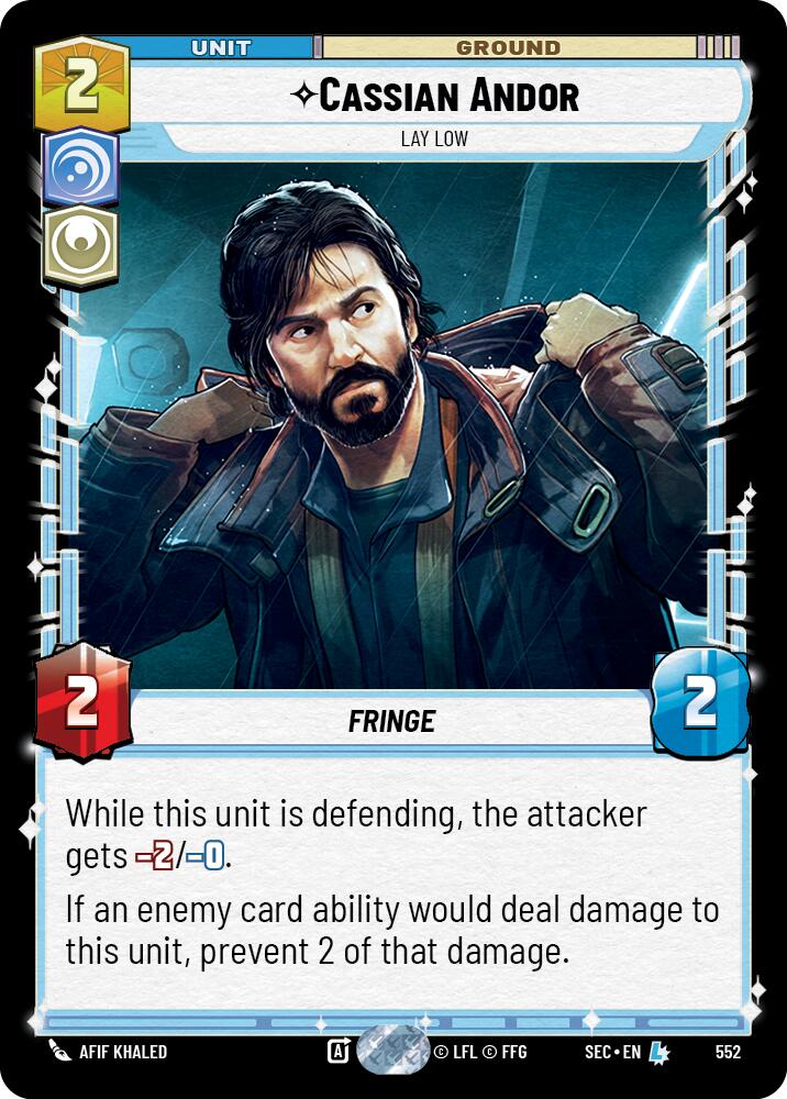 Cassian Andor (552) - Lay Low (Foil) (552) [Secrets of Power]