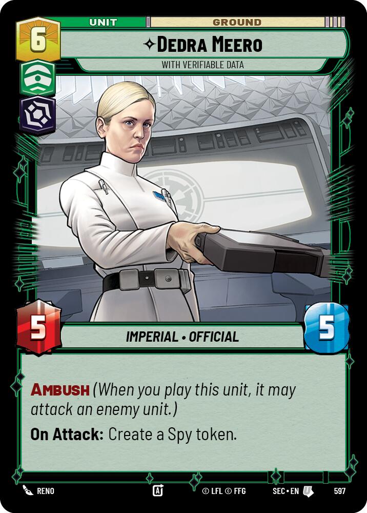 Dedra Meero - With Verifiable Data (Foil) (597) (597) [Secrets of Power]