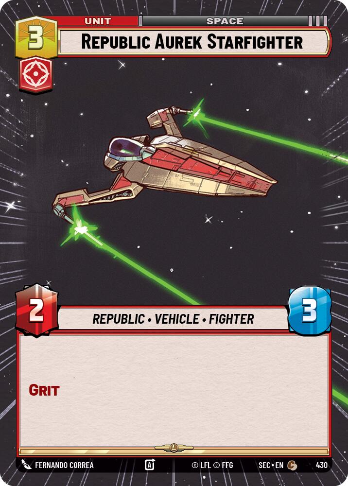Republic Aurek Starfighter (430) (Hyperspace) (430) [Secrets of Power]