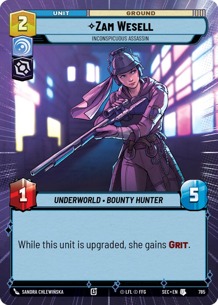 Zam Wesell - Inconspicuous Assassin (Hyperspace Foil) (785) (785) [Secrets of Power]