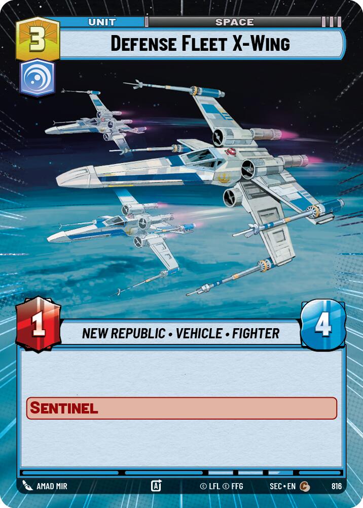 Defense Fleet X-Wing - Wing (816) (Hyperspace Foil) (816) (816) [Secrets of Power]