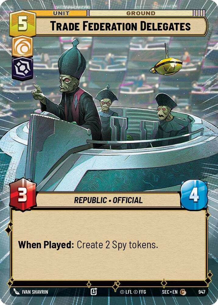 Trade Federation Delegates (947) (Hyperspace Foil) (947) [Secrets of Power]