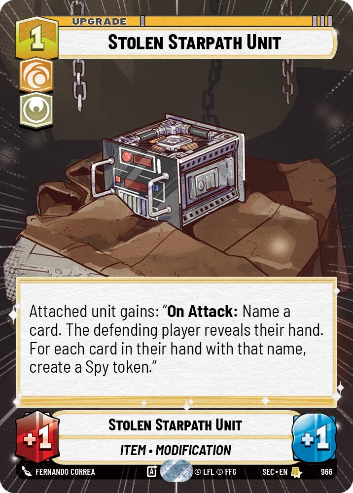 Stolen Starpath Unit (966) (Hyperspace Foil) (966) [Secrets of Power]