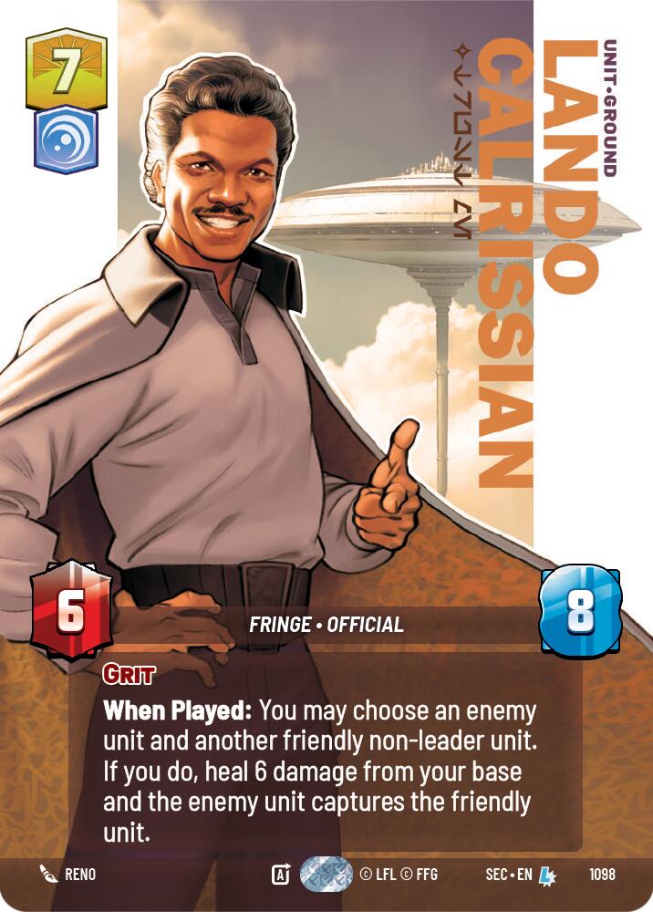 Lando Calrissian - Trust Me (Prestige Foil) (1098) (1098) [Secrets of Power]