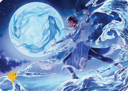 Waterbender Ascension Art Card (Gold-Stamped Planeswalker Symbol) (ASTLA-006) [Art Series: Avatar: The Last Airbender]