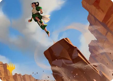 Pillar Launch Art Card (Gold-Stamped Planeswalker Symbol) (ASTLA-016) [Art Series: Avatar: The Last Airbender]
