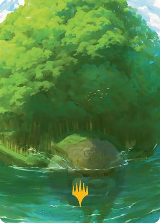 Forest Art Card (Gold-Stamped Planeswalker Symbol) (ASTLA-054) [Art Series: Avatar: The Last Airbender]