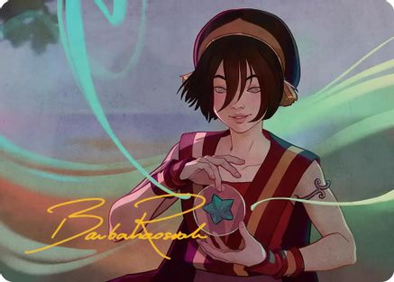 Toph, the First Metalbender Art Card (Gold-Stamped Signature) (ASTLA-049) [Art Series: Avatar: The Last Airbender]