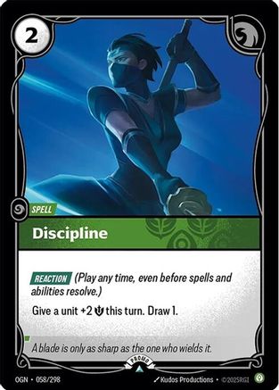 Discipline (058/298) - Riftbound Organized Play Promotional Cards Foil