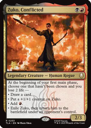 Zuko, Conflicted (PRE-253) [Prerelease Cards] Foil