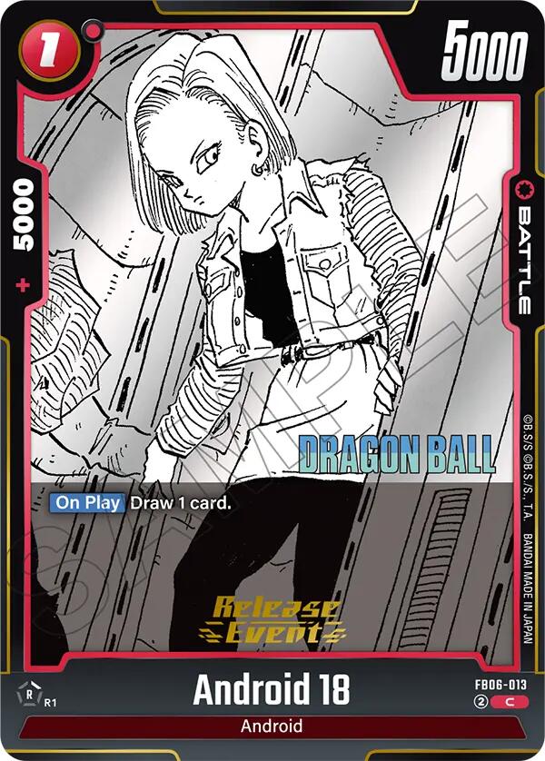Android 18 (FB06-013) [Manga Booster 02 Release Event Cards]