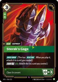 Spiritforged : Sterak's Gage - 056/221 - Foil - Rare - Gear