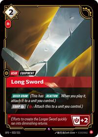 Spiritforged : Long Sword - 022/221 - Foil - Rare - Gear