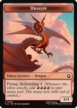 Dragon // Food (0019) Double-Sided Token (TLA-9 // 19) [Avatar: The Last Airbender] Foil