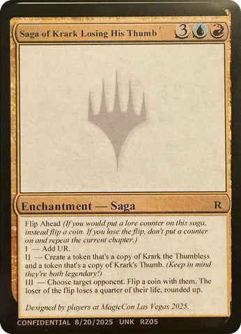 Saga of Krark Losing His Thumb [Unknown Event]