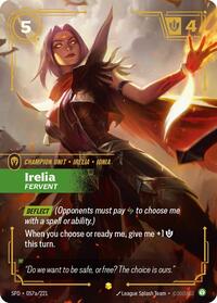 Spiritforged : Irelia - Fervent (Alternate Art) - 057a/221 - Foil - Showcase - Champion Unit