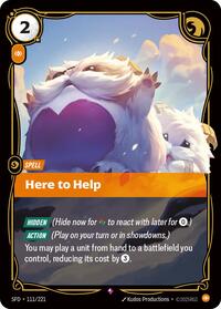 Spiritforged : Here to Help - 111/221 - Foil - Rare - Spell