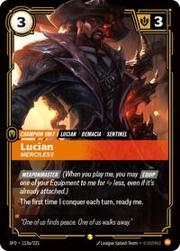 Spiritforged : Lucian - Merciless (Alternate Art) - 113a/221 - Foil - Showcase - Champion Unit
