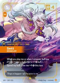 Spiritforged : Sett - Brawler (Signature) - 232*/221 - Foil - Showcase - Champion Unit