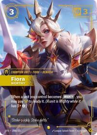 Spiritforged : Fiora - Worthy (Alternate Art) - 180a/221 - Foil - Showcase - Champion Unit
