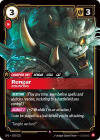 Spiritforged : Rengar - Pouncing - 025/221 - Foil - Rare - Champion Unit