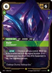 Spiritforged : Azir - Ascendant (Alternate Art) - 050a/221 - Foil - Showcase - Champion Unit