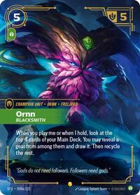 Spiritforged : Ornn - Blacksmith (Alternate Art) - 058a/221 - Foil - Showcase