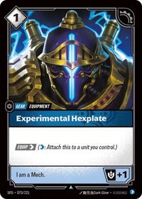 Spiritforged : Experimental Hexplate - 073/221 - Normal - Uncommon - Gear