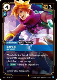 Spiritforged : Ezreal - Dashing (Alternate Art) - 082a/221 - Foil - Showcase - Champion Unit