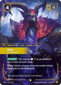 Spiritforged : Azir - Sovereign (Alternate Art) - 177a/221 - Foil - Showcase - Champion Unit