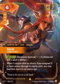 Spiritforged : Sivir - Ambitious (Alternate Art) - 120a/221 - Foil - Showcase - Champion Unit