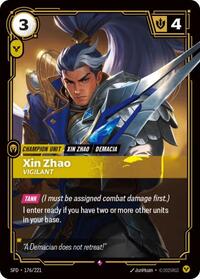 Spiritforged : Xin Zhao - Vigilant - 176/221 - Foil - Rare - Champion Unit