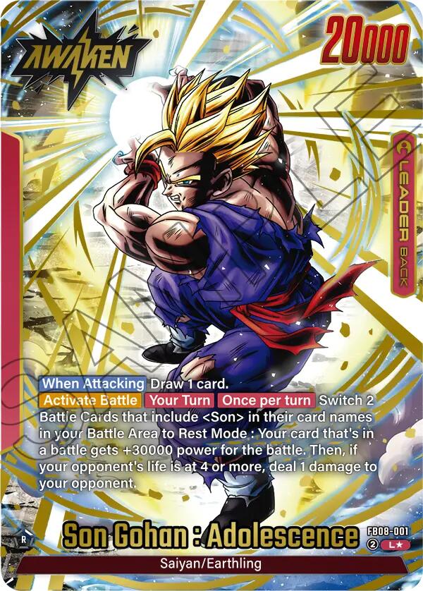 Son Gohan : Adolescence (FB08-001) (Alternate Art) [Saiyan's Pride]
