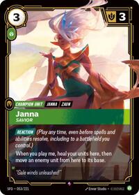 Spiritforged : Janna - Savior - 053/221 - Foil - Rare - Champion Unit