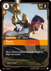 Spiritforged : Fiora - Peerless - 110/221 - Foil - Rare - Champion Unit