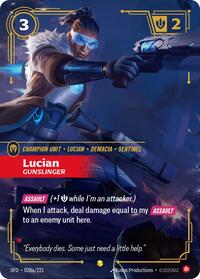 Spiritforged : Lucian - Gunslinger (Alternate Art) - 028a/221 - Foil - Showcase - Champion Unit