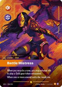 Spiritforged : Sivir - Battle Mistress (Overnumbered) - 250/221 - Foil - Showcase - Legend