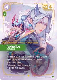 Spiritforged : Aphelios - Exalted (Overnumbered) - 224/221 - Showcase - Champion Unit