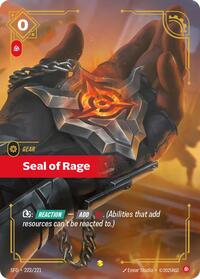 Spiritforged : Seal of Rage (Overnumbered) - 222/221 - Foil - Showcase - Gear