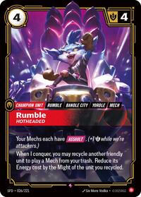 Spiritforged : Rumble - Hotheaded - 026/221 - Foil - Rare - Champion Unit